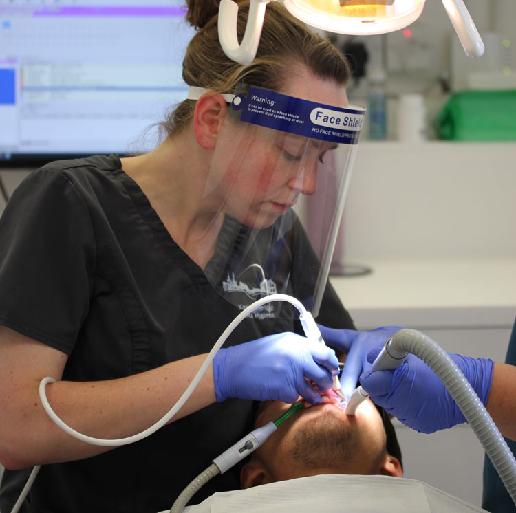 teeth cleaning in surgery