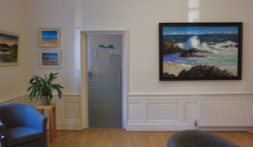 dental office interior of waiting room